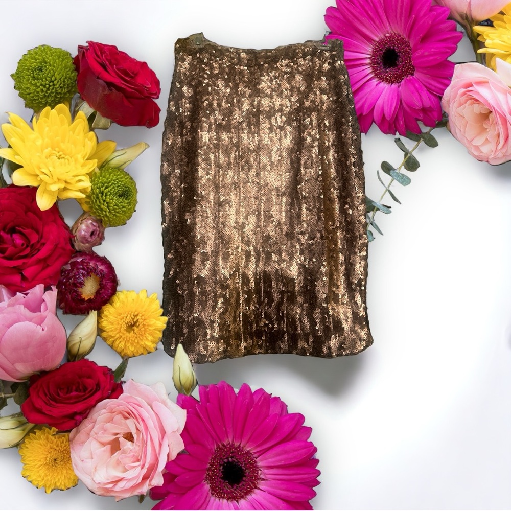 Michal Kors Black/Gold Sequined skirt